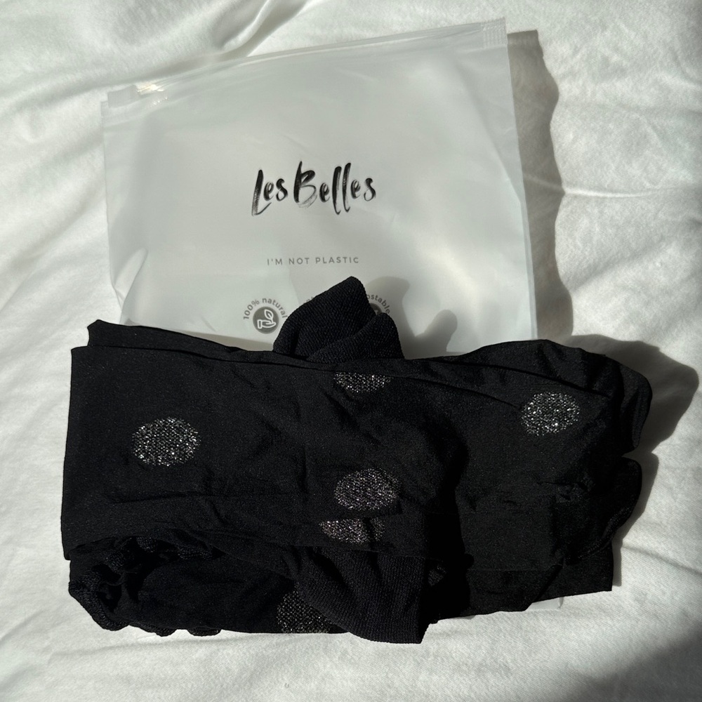 Black Hosiery with Glitter Accents